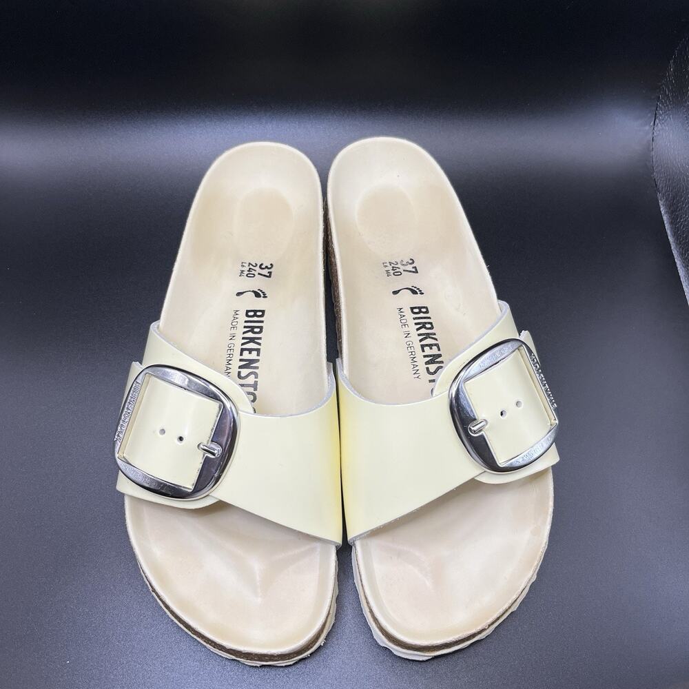 Birkenstock Madrid Big Buckle Women's 6 EU 37 Butter Patent Leather EUC